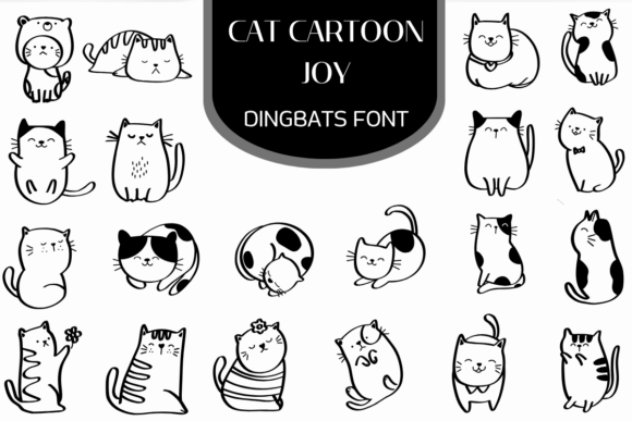 Cat Cartoon Joy Font for Handmade Creations
