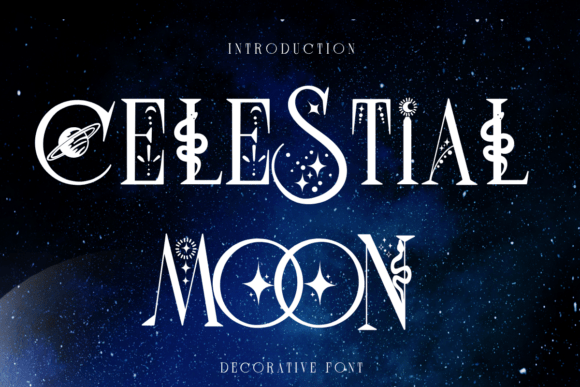 Celestial Moon Font for Branding and Design