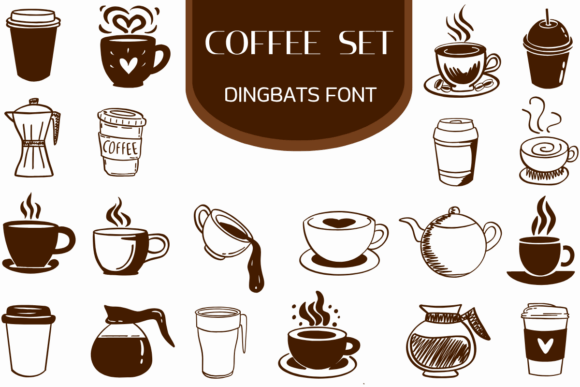 Coffee Set Dingbat Font Review