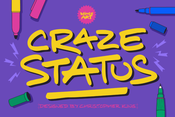 Craze Status Font for Handmade Projects