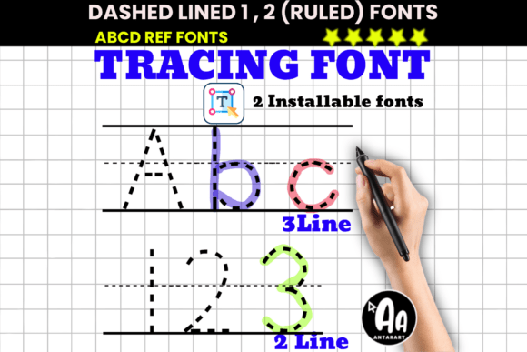 Dashed Lined Ruled Tracing Font Review