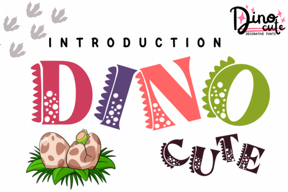 Dino Cute: A Playful Decorative Font for Creative Projects