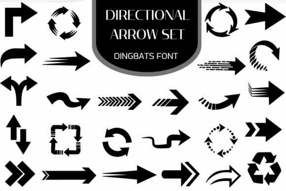 Directional Arrow Set: A Versatile Dingbats Font for Editorial Design