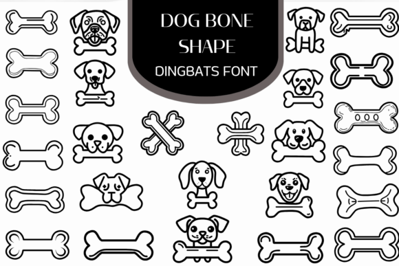 Dog Bone Shape Font for Creative Branding Projects