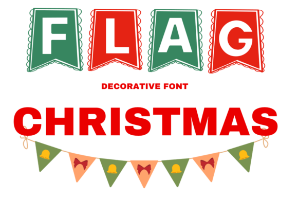 Flag Christmas Font for Festive Digital Campaigns