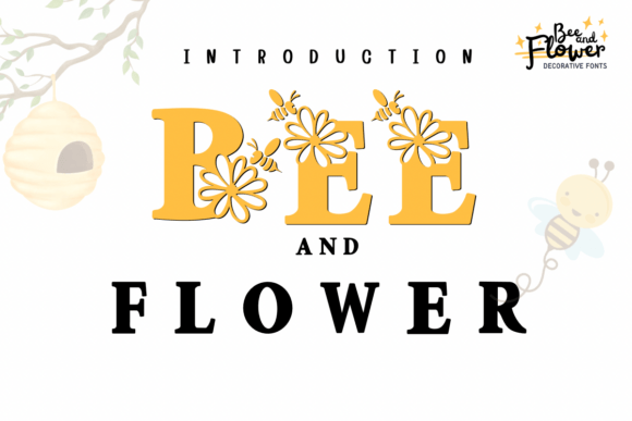 Flower and Bee Font for Business Branding