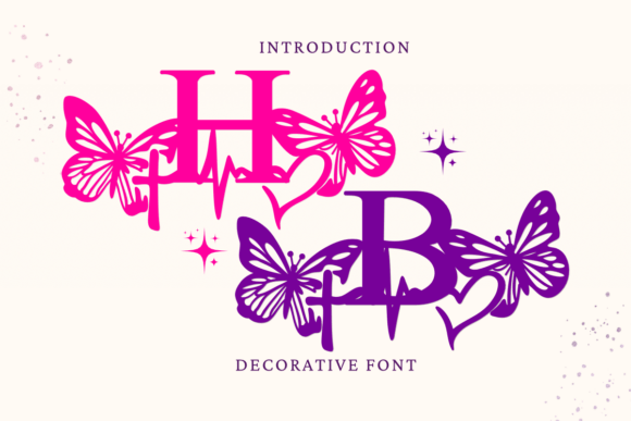 Heartbeat Butterfly Font for Branding and Design