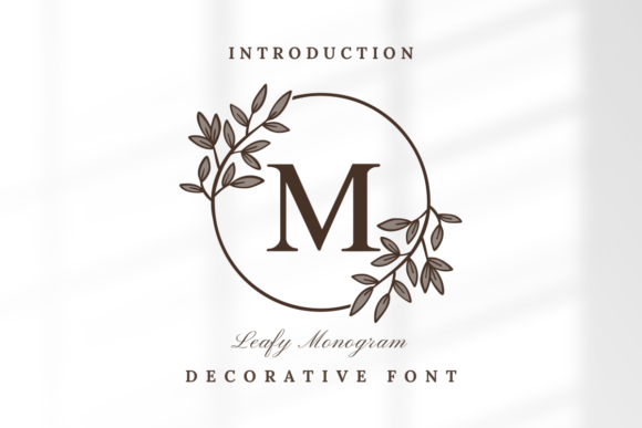 Leafy Monogram: A Decorative Font for Web Design