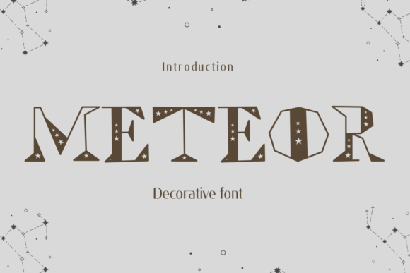 Meteor Font for Handmade and Commercial Designs