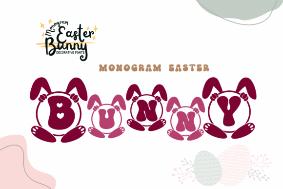 Monogram Easter Bunny Font for Branding and Design