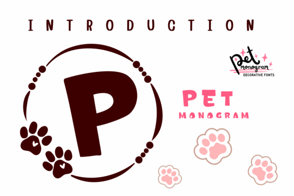 Pet Monogram Font for Handmade Creations