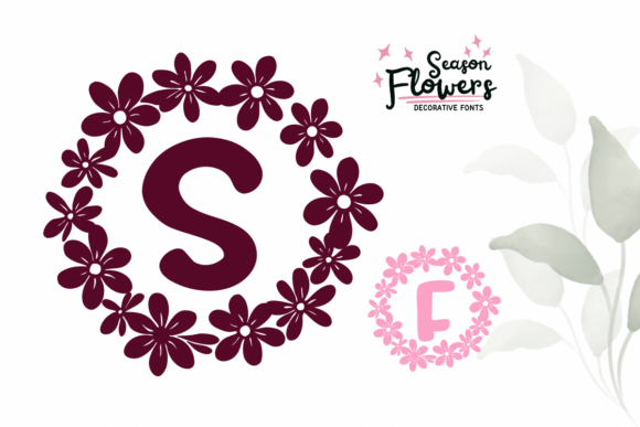Season Flowers Font for Editorial Design