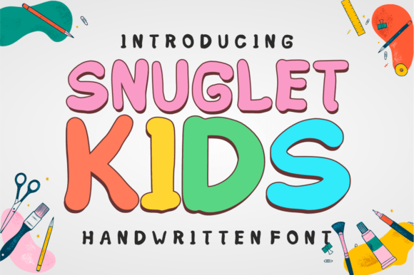 Snuglet Kids Font for Handmade Creations