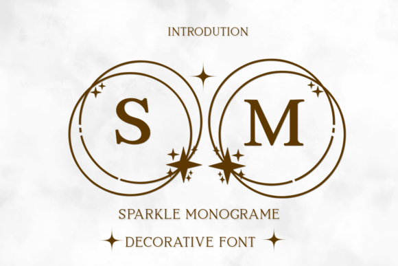 Sparkle Monogram Font for Editorial Design