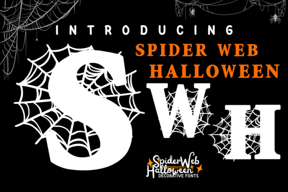 Spider Web Halloween Font for Branding and Design