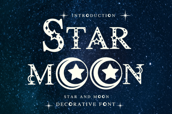 Star and Moon Font for Web Design