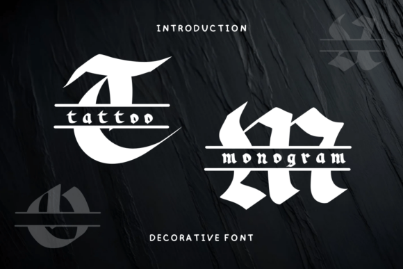 Tattoo Monogram: A Gothic Font for Bold Campaigns