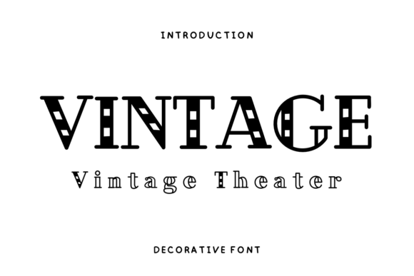 Vintage Theater Font for Editorial Design